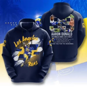 Aaron Donald X Los Angeles Rams Navy Hoodie XXLTEE0424ZP