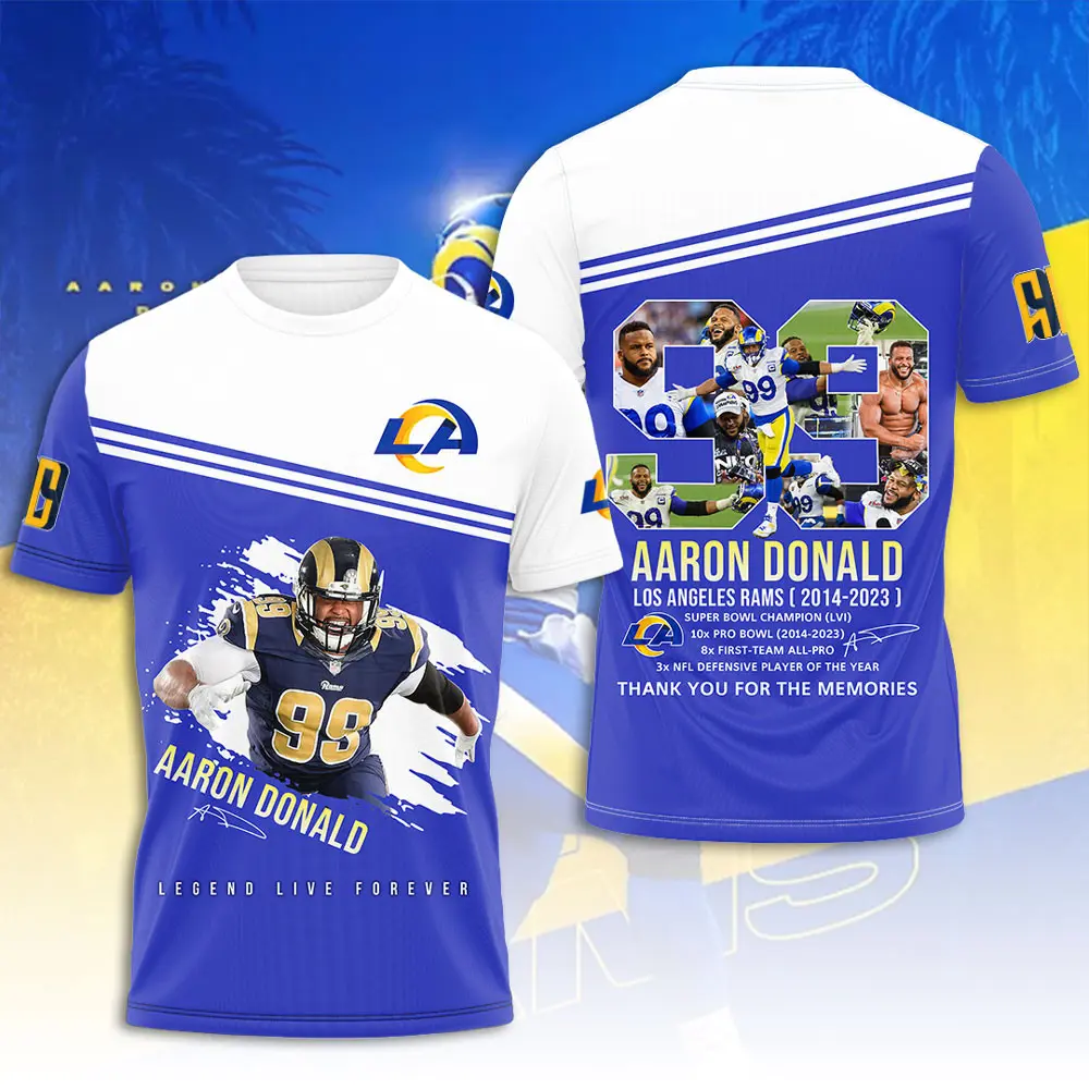 Aaron Donald X Los Angeles Rams T shirt XXLTEE0424ZM