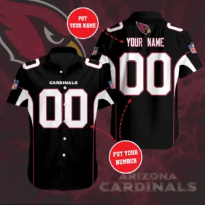 Arizona Cardinals 3D Short Sleeve Dress Shirt 01