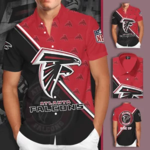 Atlanta Falcons 3D Short Sleeve Dress Shirt 01