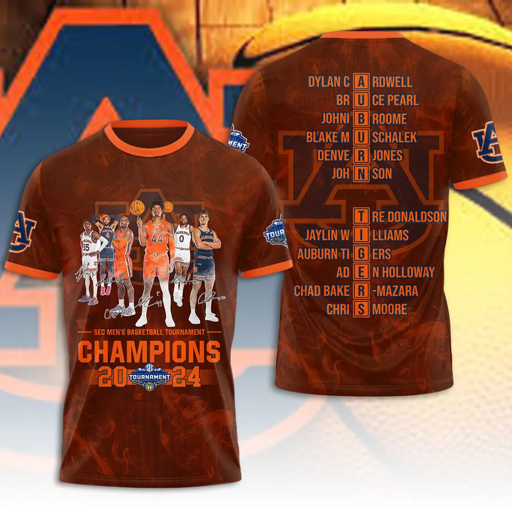 Auburn Tigers Mens Basketball T shirt XXLTEE0424N