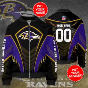 Baltimore Ravens 3D Bomber Jacket 02