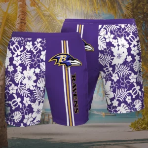 Baltimore Ravens 3D Hawaiian Shirt Hawaiian Shorts 02