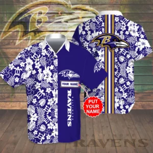 Baltimore Ravens 3D Hawaiian Shirt Hawaiian Shorts 03