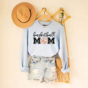 Basketball Mom Oversized Sweatshirt blue 1