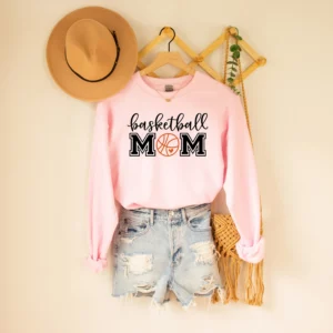 Basketball Mom Oversized Sweatshirt pink 1