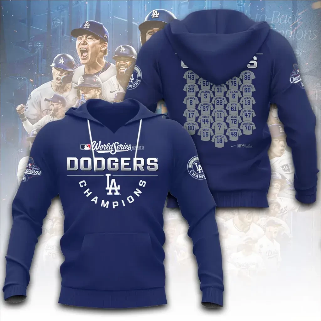 Best sellers Los Angeles Dodgers World Series Hoodie 04