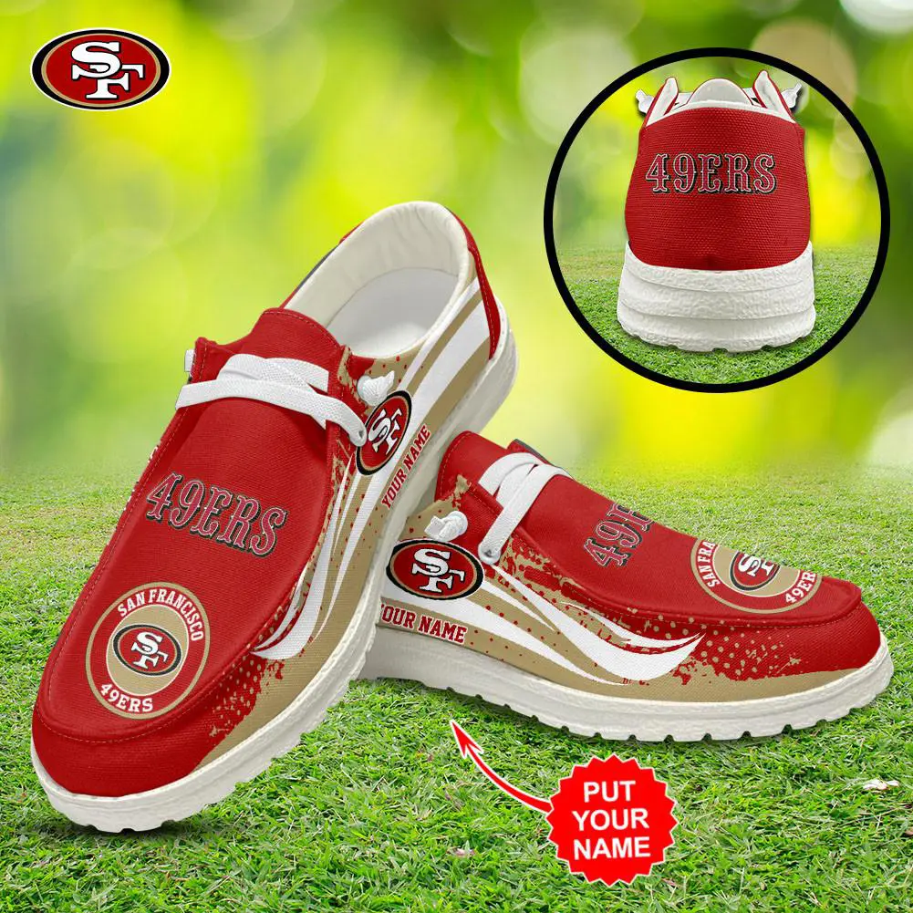 Best sellers Personalized San Francisco 49ers Dudes Shoes Loafer Shoes 01