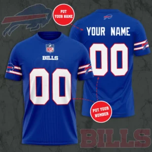 Buffalo Bills 3D T shirt Blue
