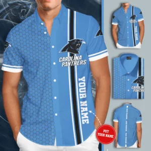 Carolina Panthers 3D Short Sleeve Dress Shirt 02