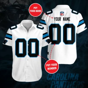 Carolina Panthers 3D Short Sleeve Dress Shirt 04