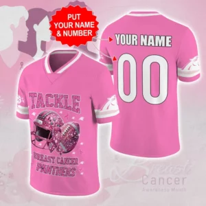 Carolina Panthers x Breast Cancer Awareness Football Jersey