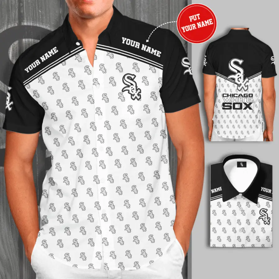 Chicago White Sox 3D Sleeve Dress Shirt 02