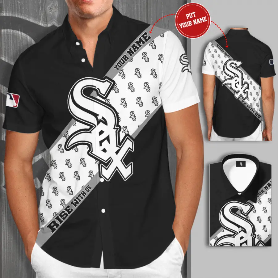 Chicago White Sox 3D Sleeve Dress Shirt 03