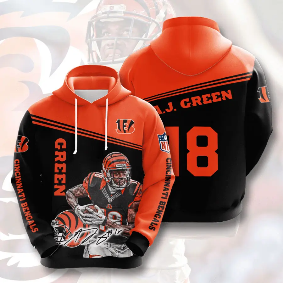 Cincinnati Bengals 3D hoodie 08