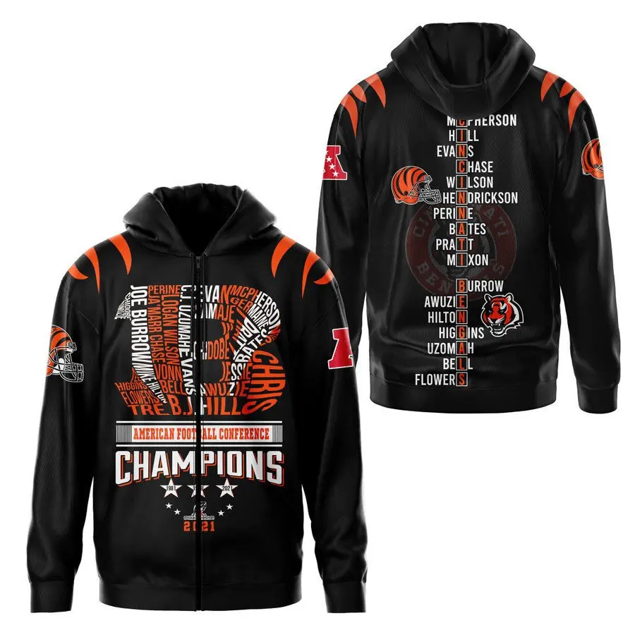 Cincinnati Bengals S1 Zip up Hoodie