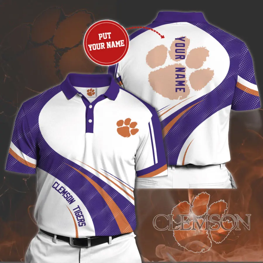 Clemson Tigers 3D Polo 02