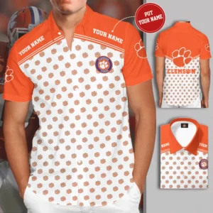Clemson Tigers 3D Short Sleeve Dress Shirt 03