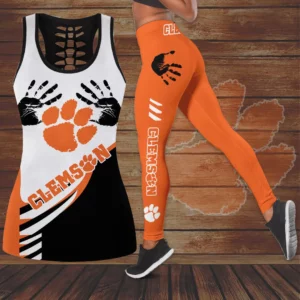 Clemson Tigers Hollow Tank Top Leggings 02
