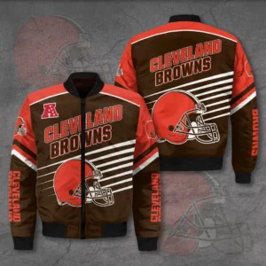 Cleveland Browns 3D Bomber Jacket 01
