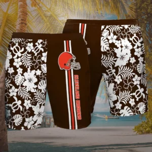 Cleveland Browns 3D Hawaiian Shorts