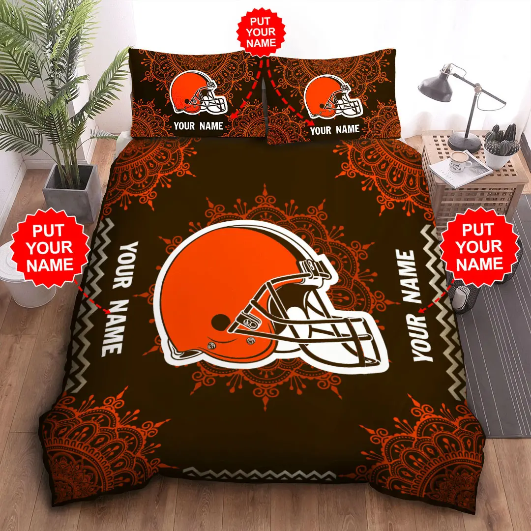 Cleveland Browns bedding set 01