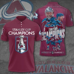 Colorado Avalanche 3D Polo NHLCA004