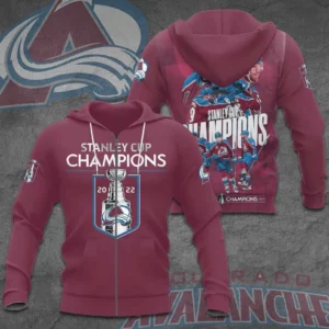 Colorado Avalanche 3D Zip Hoodie NHLCA004