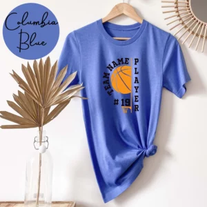Custom Basketball Blue Oversized T shirt 1