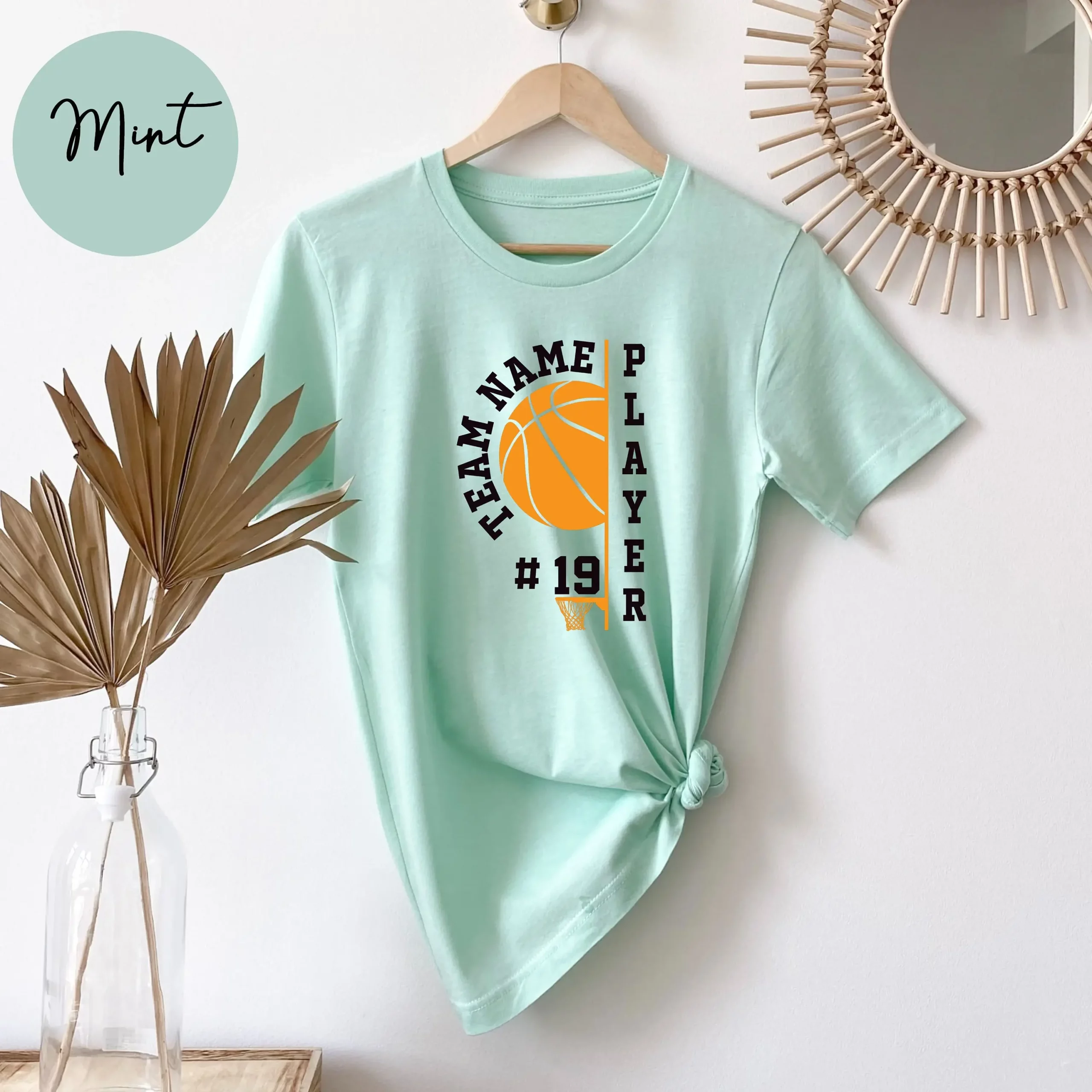 Custom Basketball Mint Oversized T shirt 1