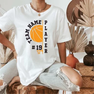 Custom Basketball White Oversized T shirt 1