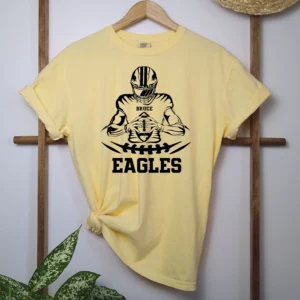 Custom Football Yellow Oversized T shirt 1
