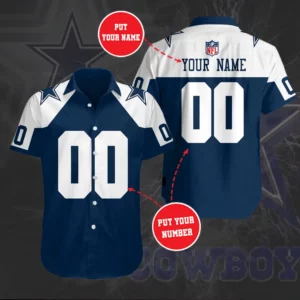 Dallas Cowboys 3D Short Sleeve Dress Shirt 06