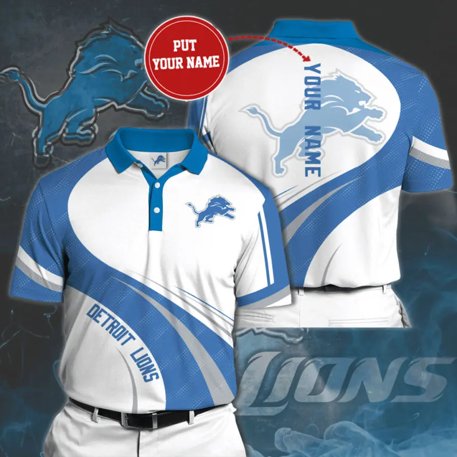 Detroit Lions 3D Polo 02