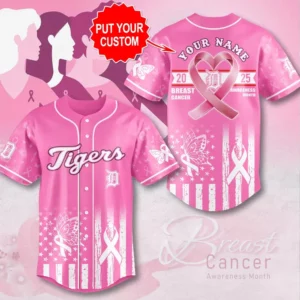 Detroit Tigers x Breast Cancer Awareness Baseball Jersey