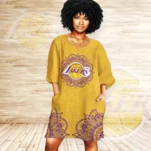 FAN designed Los Angeles Lakers LAL NBA Dashiki Dress