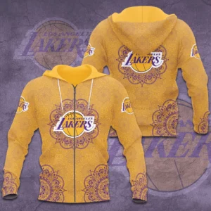 FAN designed Los Angeles Lakers LAL NBA Zip up Hoodie