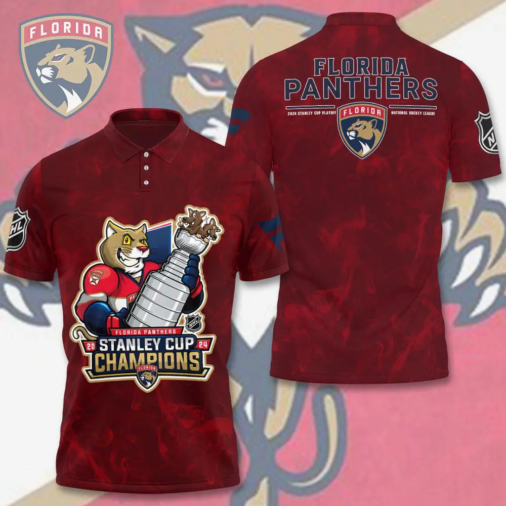 Florida Panthers Red Polo XXLTEE0824ST