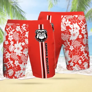 Georgia Bulldogs 3D Hawaiian Shorts