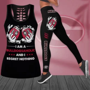 Georgia Bulldogs Hollow Tank Top Leggings 03