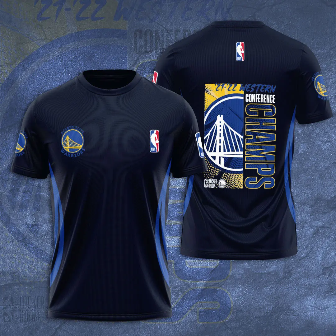 Golden State Warriors T shirt 3D S5 navy