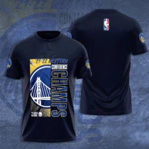 Golden State Warriors T shirt 3D S6 Navy