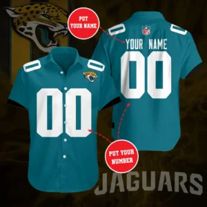 Jacksonville Jaguars 3D Short Sleeve Dress Shirt 05