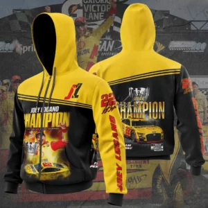 Joey Logano Apparel 3D zip up hoodie