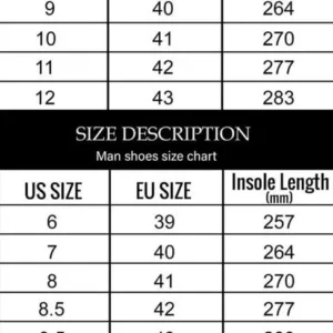 Jordan 13 Shoes Sizechart 1