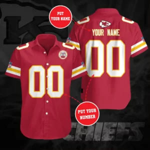 Kansas City Chiefs 3D Short Sleeve Dress Shirt 05