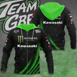 Kawasaki Racing Team 3D Apparels S1 Zip Hoodie
