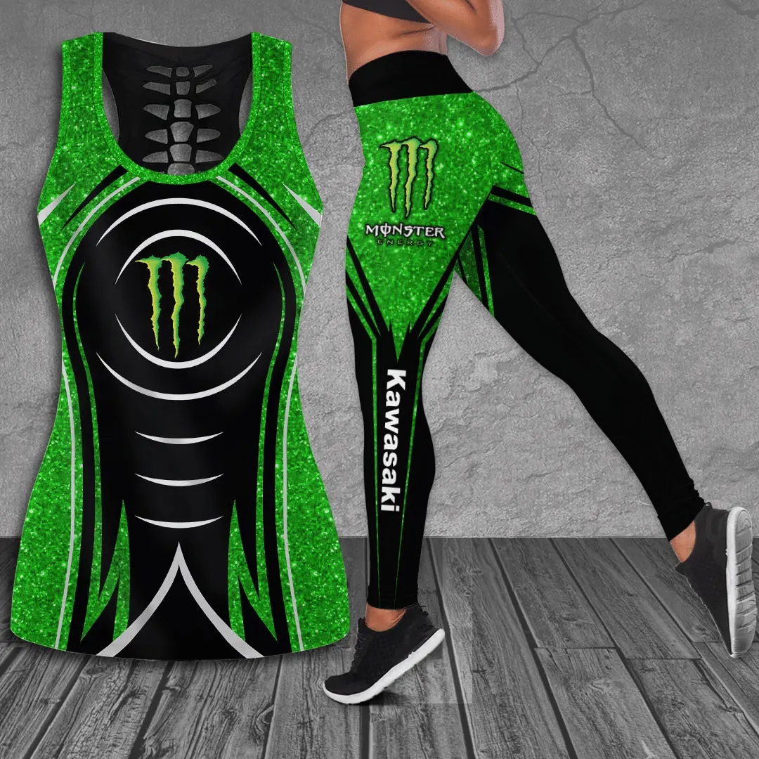 Kawasaki Racing Team 3D Hollow Tank Top Leggings S3