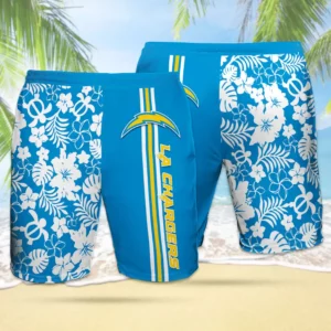 Los Angeles Chargers 3D Hawaiian Shorts