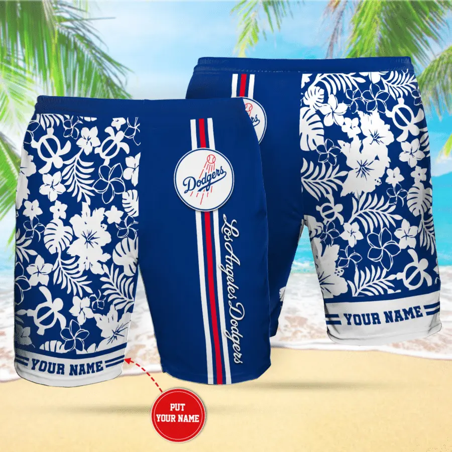 Los Angeles Dodgers 3D Hawaiian Shorts